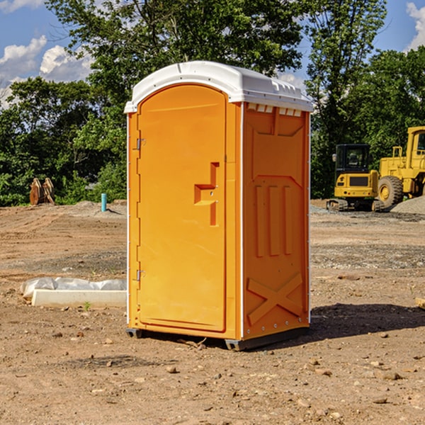 how often are the portable restrooms cleaned and serviced during a rental period in Bandana KY